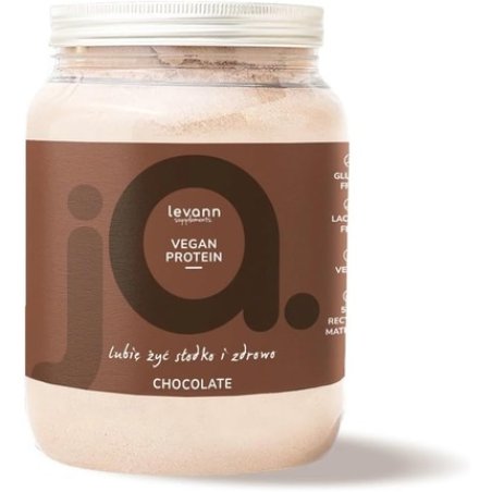 LEVANN BIAŁKO WEGAŃSKIE "JA" CZEKOLADA 500G