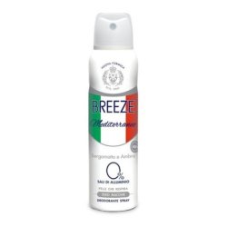 BREEZE Mediterraneo Deodorant Spray with Bergamot and Amber 150ml
