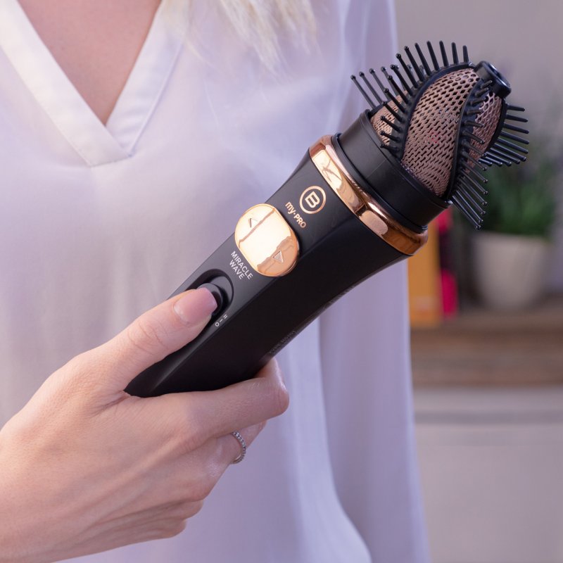 Bellissima My Pro Miracle Wave GH19 1100 Brosse soufflante à air chaud À chaleur Noir, Rose 1100 W 1,8 m
