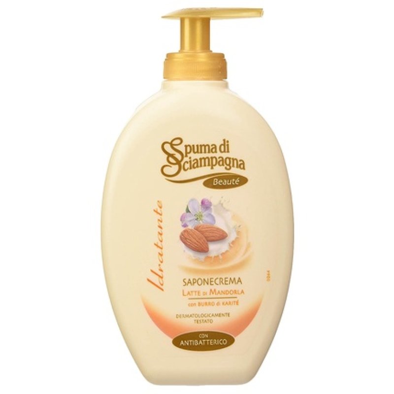 Spuma di Sciampagna Saponecrema Neutral pH Liquid Soap with Almond Milk and Shea Butter 13.53 Fluid Ounces