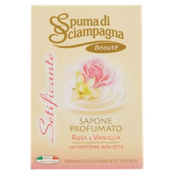Spuma Di Sciampagna Setificante Soap Rose And Vanilla 90 Gr - A Soothing Soap With A Delightful Rose And Vanilla