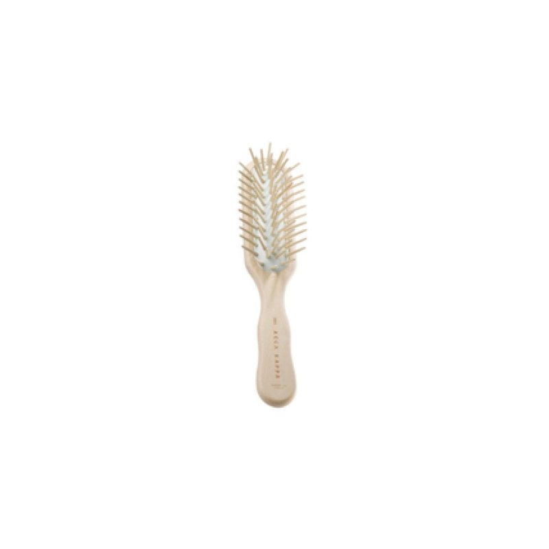 Acca Kappa Rectangular Pneumatic Brush With Rounded Wooden Pins