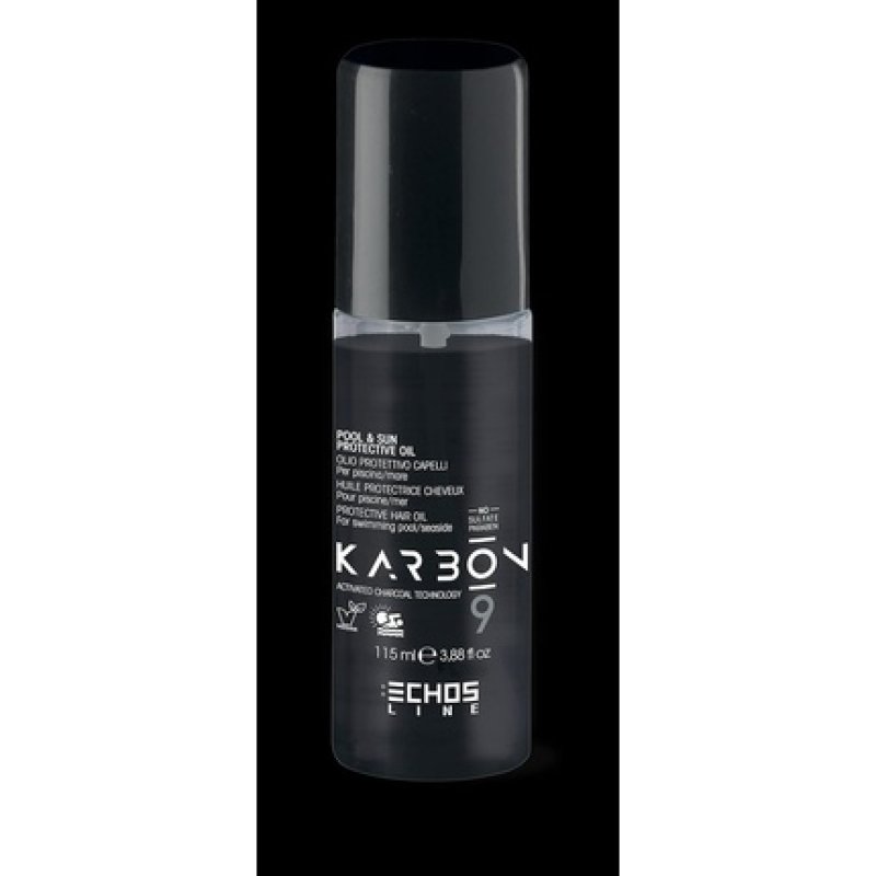 Echosline Karbon 9 Pool and Sun Protective Activated Charcoal Hair Oil 115ml