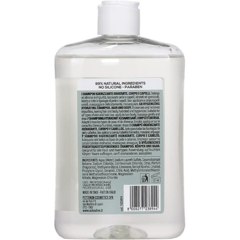 ECHOSLINE B. Pur Sanitizing and Moisturizing Shampoo for Body and Hair 385ml