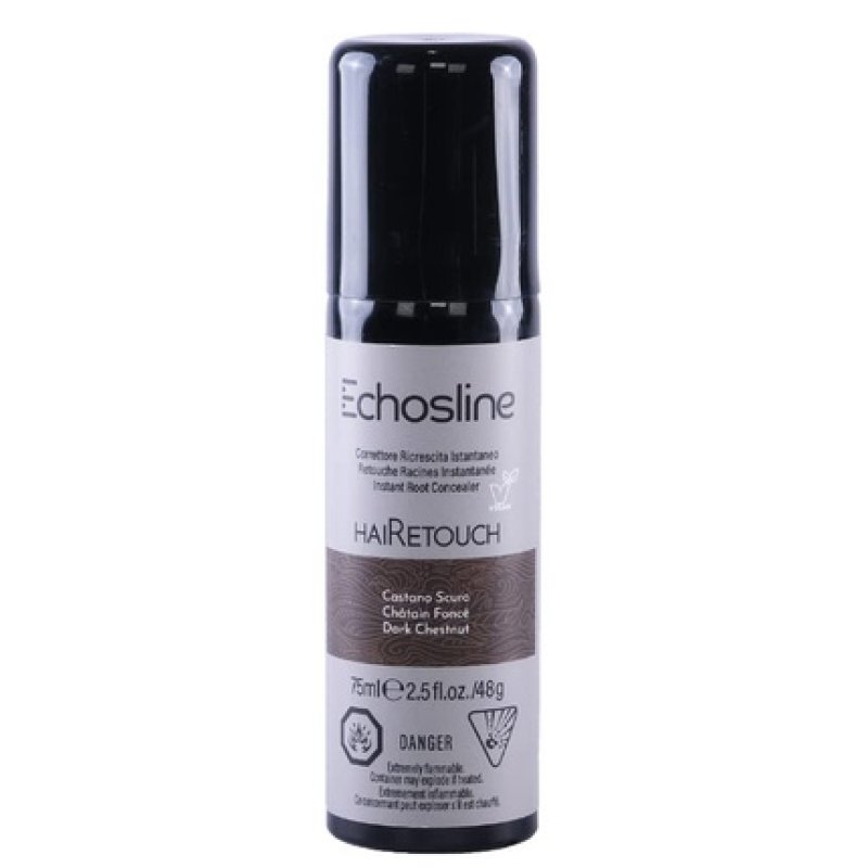 Echosline Hairetouch Dark Brown Instant and Temporary Root Corrector 75ml Chestnut 75.00g