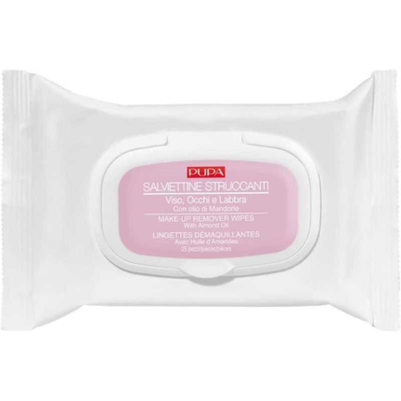 Pupa Face Eye Lip Makeup Remover Wipes 25 Pieces