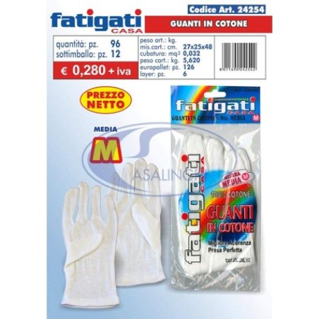 Fatigati Srl Cotton Gloves M