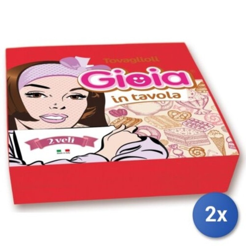 Gioia Napkins 38x38 2 Ply Red