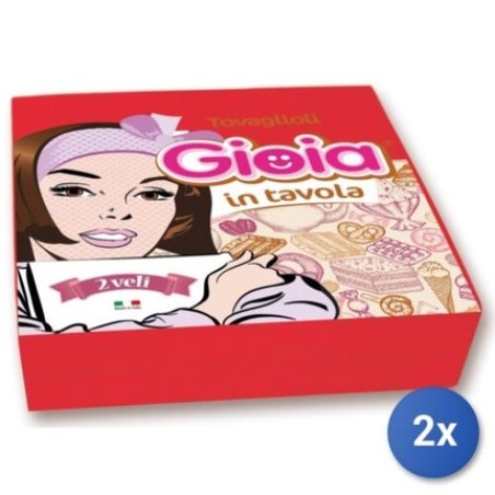 Gioia Napkins 38x38 2 Ply Red