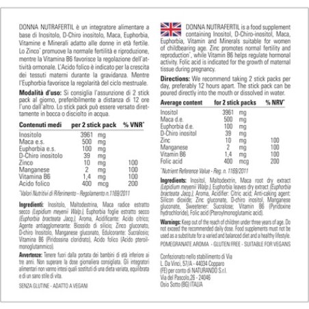 Naturando NutraFertil Dietary Supplement with Inositols, Folic Acid and Maca for Fertility and Reproduction