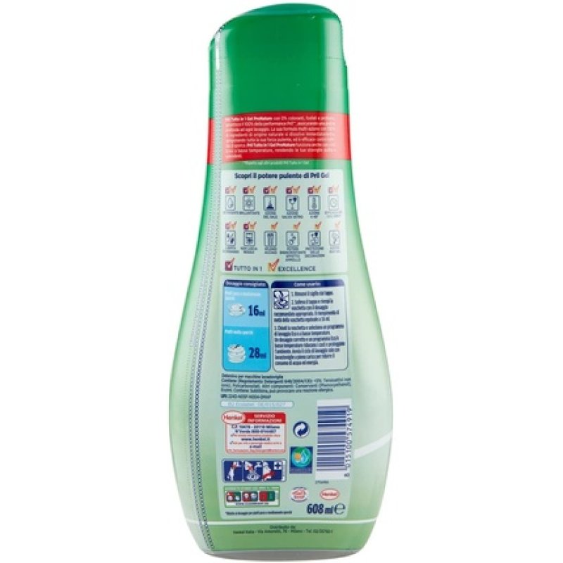 Pril Gel Green All-In-1, Dishwashing Liquid, 38 Loads, 608 Ml
