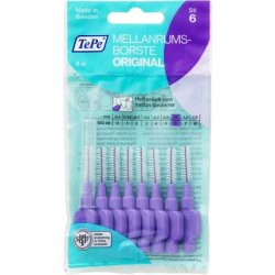 TEPE 1.1mm Size 6 Original Interdental Brush Violet 8 Count
