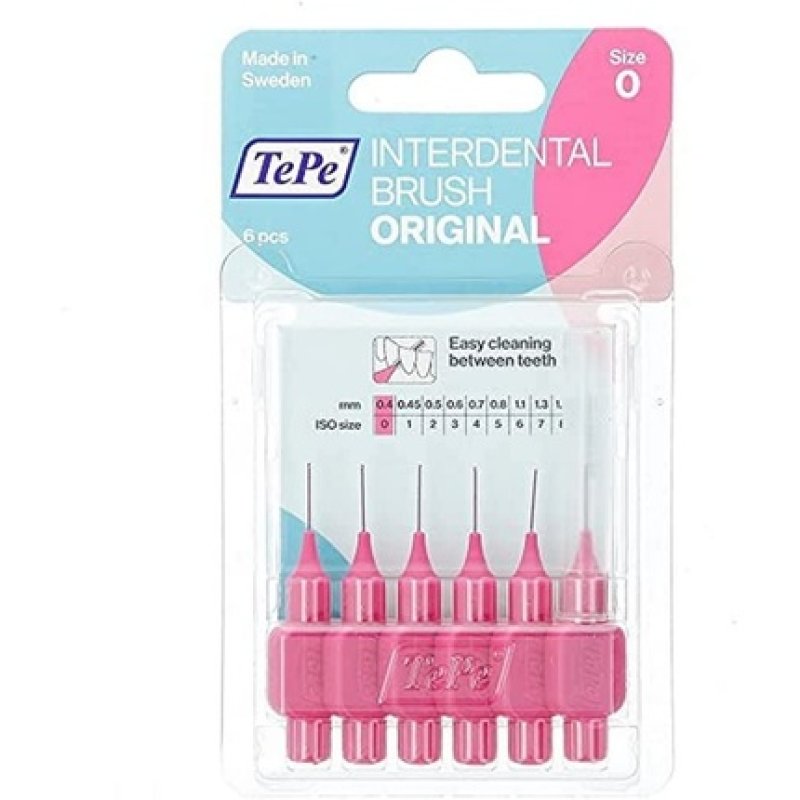 TePe Interdental Brush 0.4mm Pink - Pack of 6
