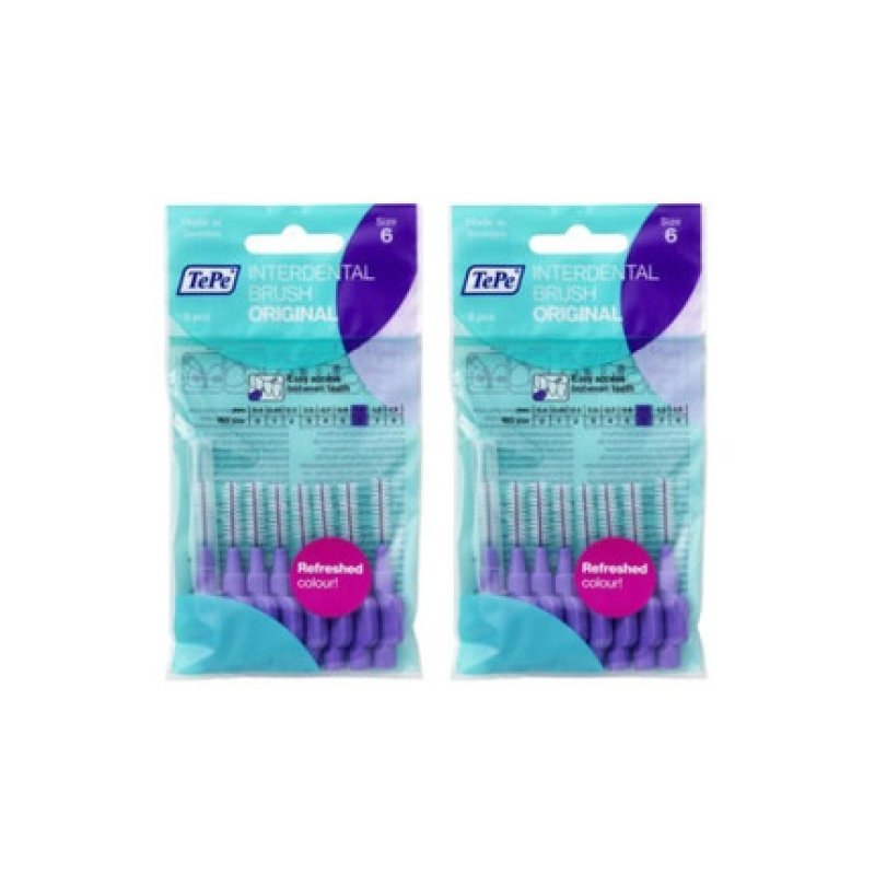 TePe Interdental Brushes 1.1mm Purple Size 6 Original