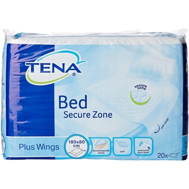 Tena Bed Plus Wings 80x180cm Pack of 20 Sheets 20 Count