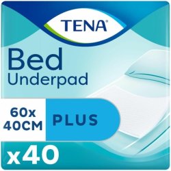 Tena Bed Plus Incontinence Protectors 40 x 60 cm - Pack of 40