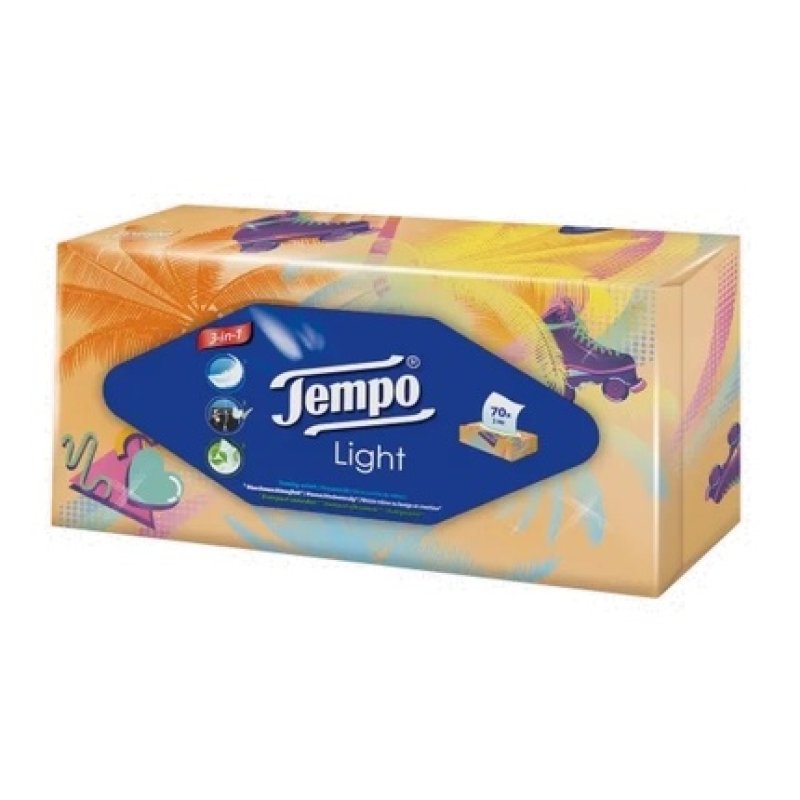 Tempo Nasal Wipes Light - 70 Pieces
