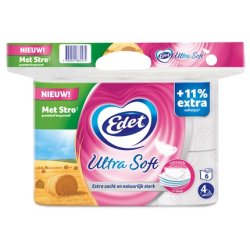 Edet Ultra Soft Toilet Paper 4-Ply - 6 Rolls