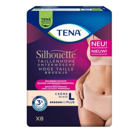 Tena Lady Silhouette Plus High Waist L Creme - Comfortable And Discreet Incontinence Protection For Women