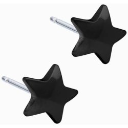 Blomdahl Hypoallergenic Black Titanium 8mm Star Stud Earrings