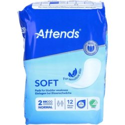 Attends Soft 2 Normal Incontinence Pads One Size - Pack of 12