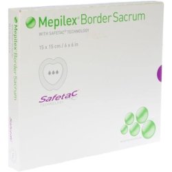 Mepilex Border Sacrum 15x15 5 Pack