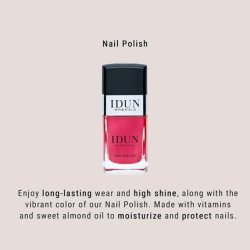 IDUN Minerals Cinnber Nail Polish Natural Chip-Resistant Keratin and Almond Oil Formula Bordeaux Color 0.37 fl oz Bottle
