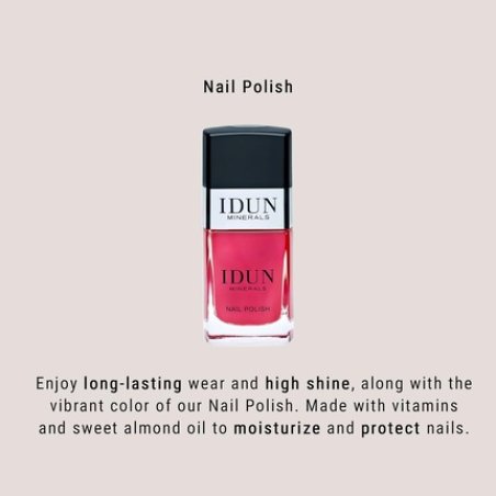 IDUN Minerals Cinnber Nail Polish Natural Chip-Resistant Keratin and Almond Oil Formula Bordeaux Color 0.37 fl oz Bottle