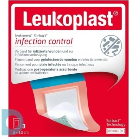 Leukoplast Leukomed Sorbact 8x10 Cm - Advanced Wound Dressing