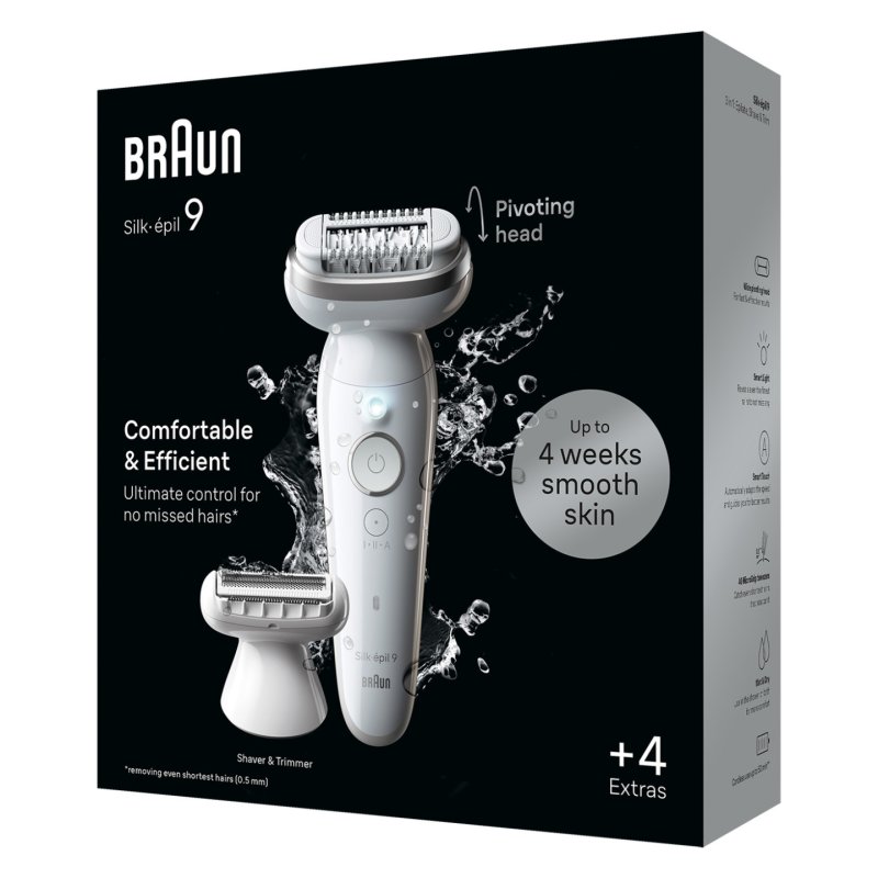 Braun Silk-Epil 9 Women's Epilator Hair Remover for Long-Lasting Hair Removal