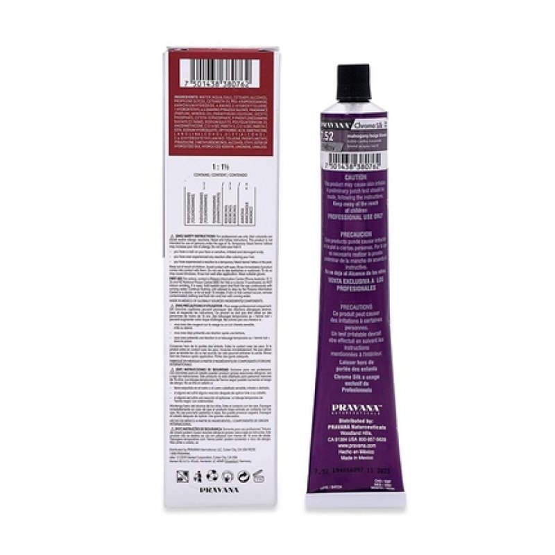 Pravana ChromaSilk Creme Hair Color 7.40 Bright Copper Blonde and 7.52 Mahogany Violet Blonde Unisex Hair Color 3oz