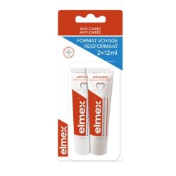 Elmex Toothpaste Against Cavities Travel Tubes 12ml - Pack of 2