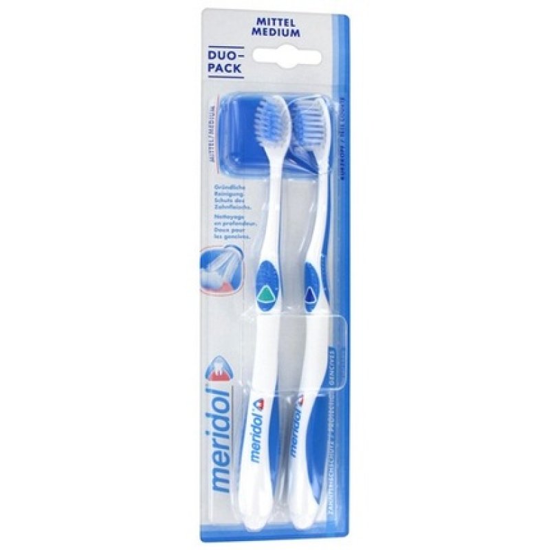 Meridol Duo-Pack Medium Toothbrushes - Effective Clean
