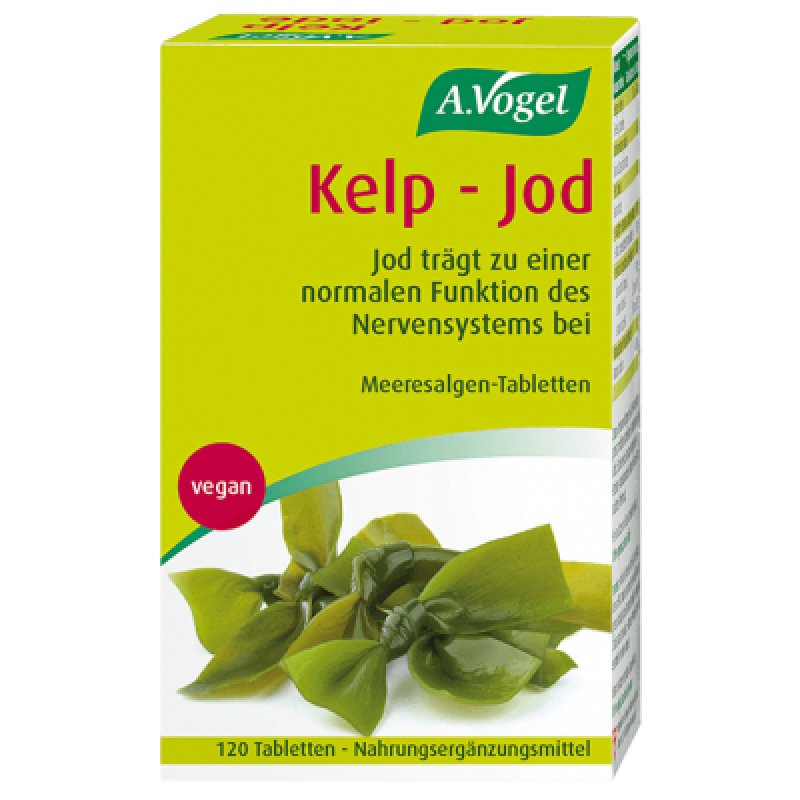 A.Vogel Kelp-Jod Meeresalgen Tabletten - Natural Iodine from Brown Algae for Normal Thyroid and Nervous System Function