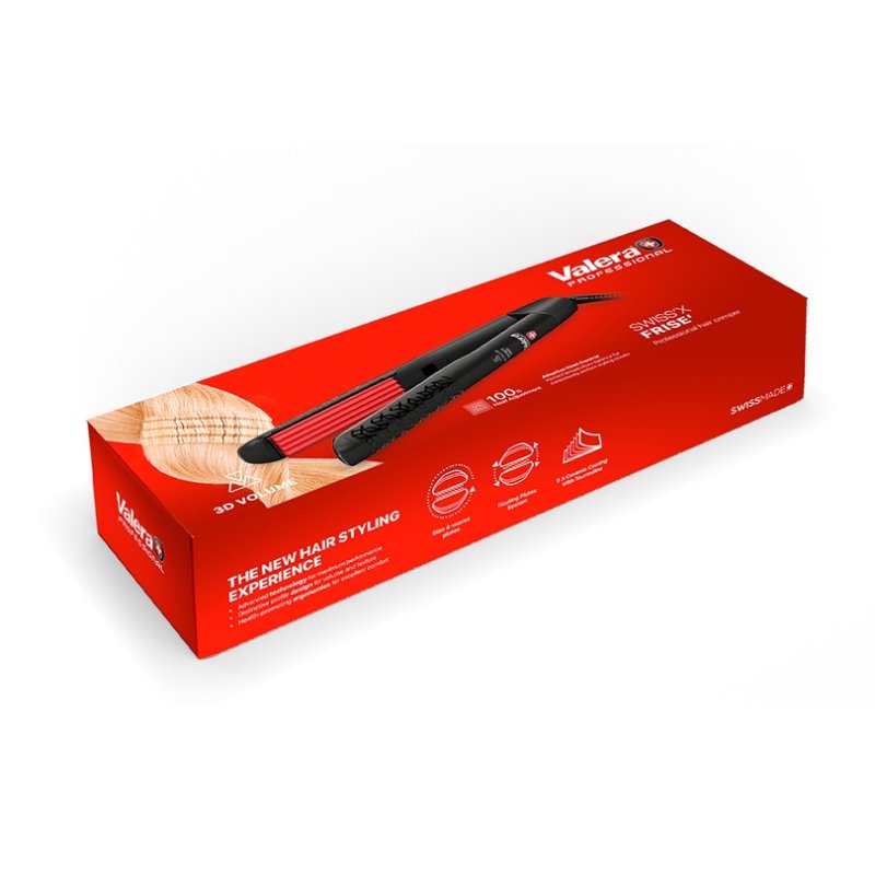 Valera Swiss'X Frisé 101.04 Professional Crimping Iron for Volume and Texture - Black