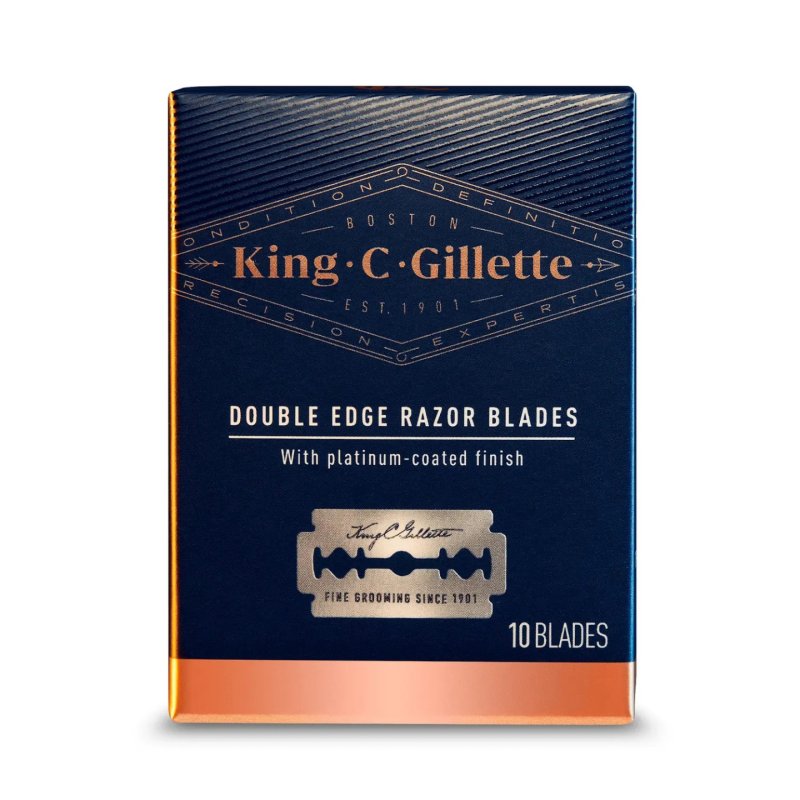 Gillette King C. razor blades 10 pc(s) Stainless steel Men
