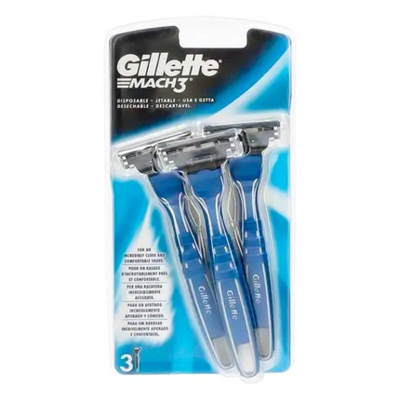 Gillette Mach 3 Disposable Razor - 3 Pieces