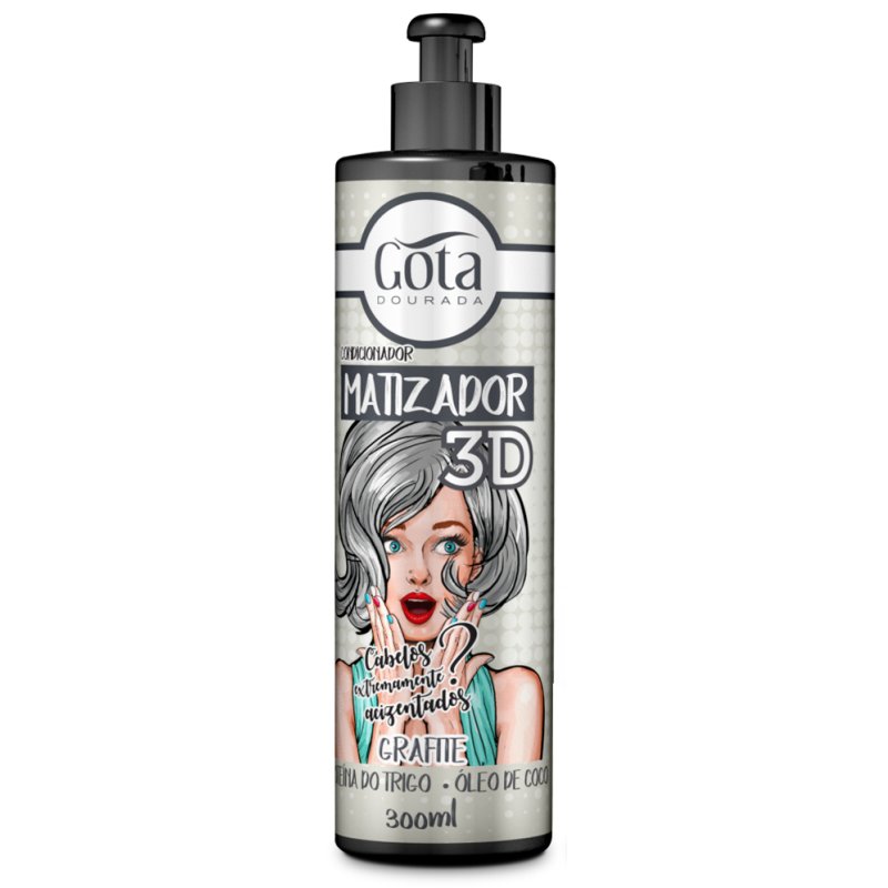 Gota Dourada Matting 3D Gris 300 ml