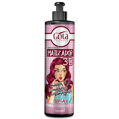 Gota Dourada Matting 3D Burgundy 300 ml