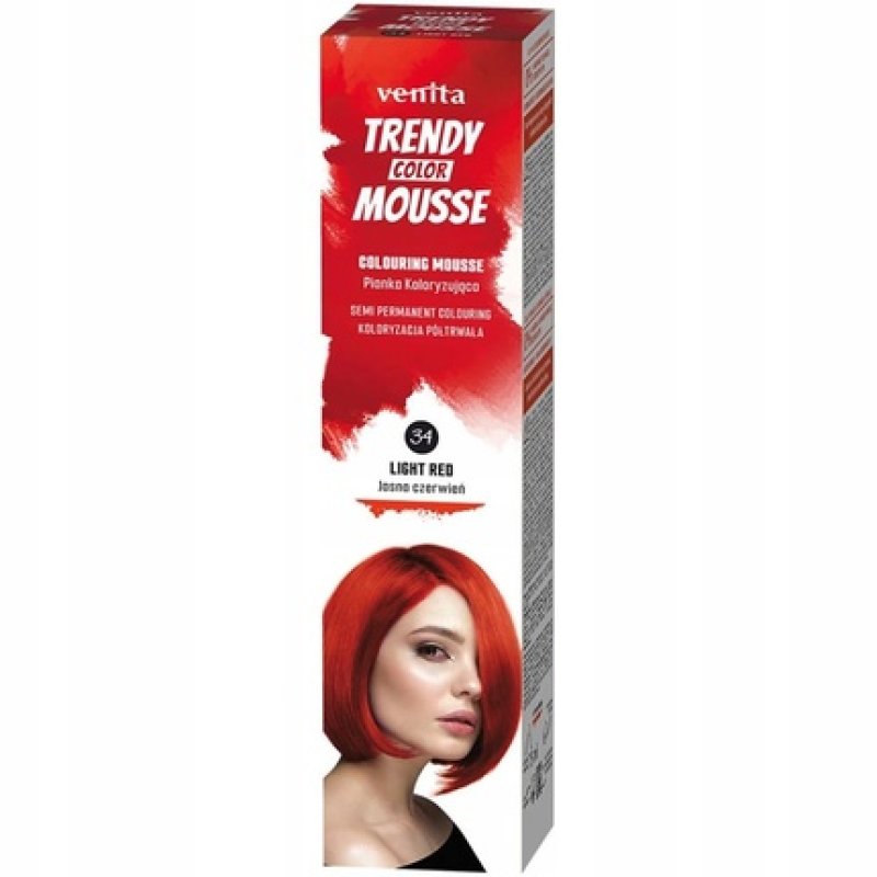 Venita Trendy Color Mousse Hair Dye 34 Red 75ml