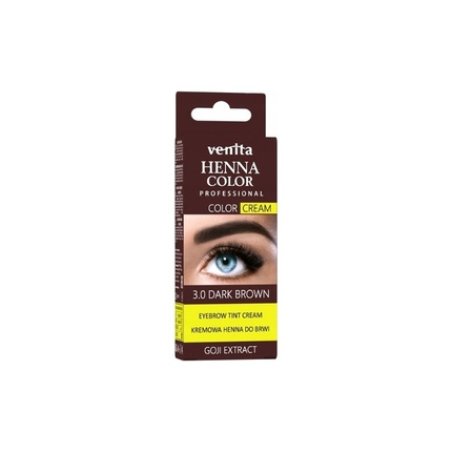 Venita Henna Color For Eyebrows - Dark Brown, 30g
