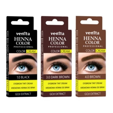 Venita Eyebrow Tint Cream Henna Professional with Goji Extract
