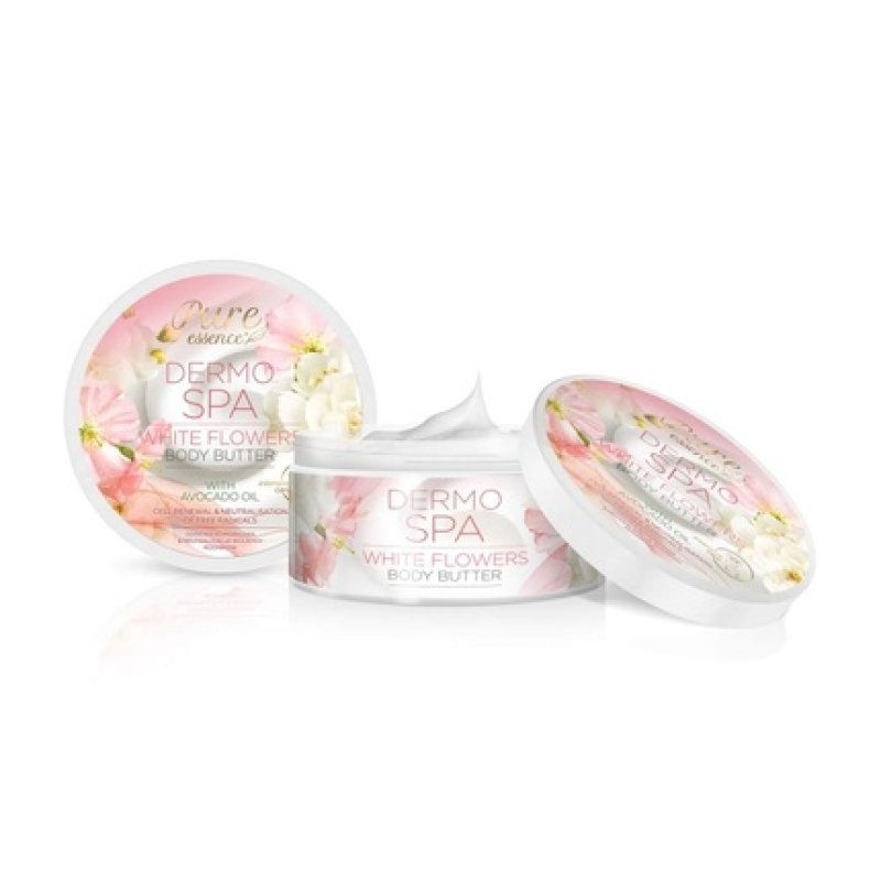 Pure Essence Dermo Spa Body Butter with Avocado Oil White Flowers 200ml