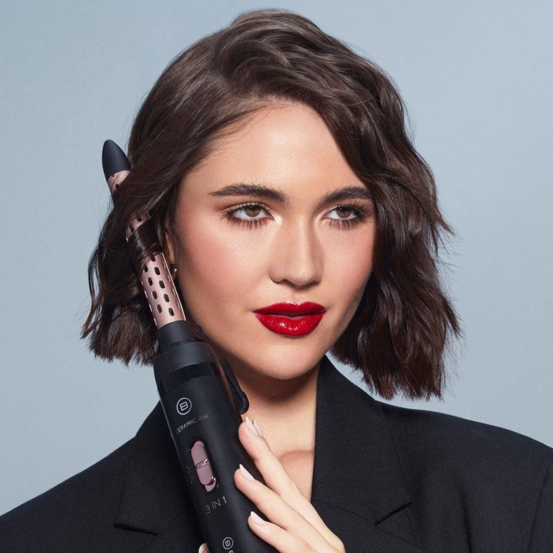 Bellissima 11886 hair styling tool Hot air brush Warm Black, Rose 800 W 1.8 m