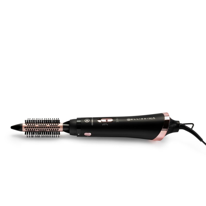 Bellissima 11886 hair styling tool Hot air brush Warm Black, Rose 800 W 1.8 m