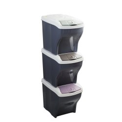 Bama 40305 poubelle 20 L Autres Polycarbonate (PC) Bleu, Blanc