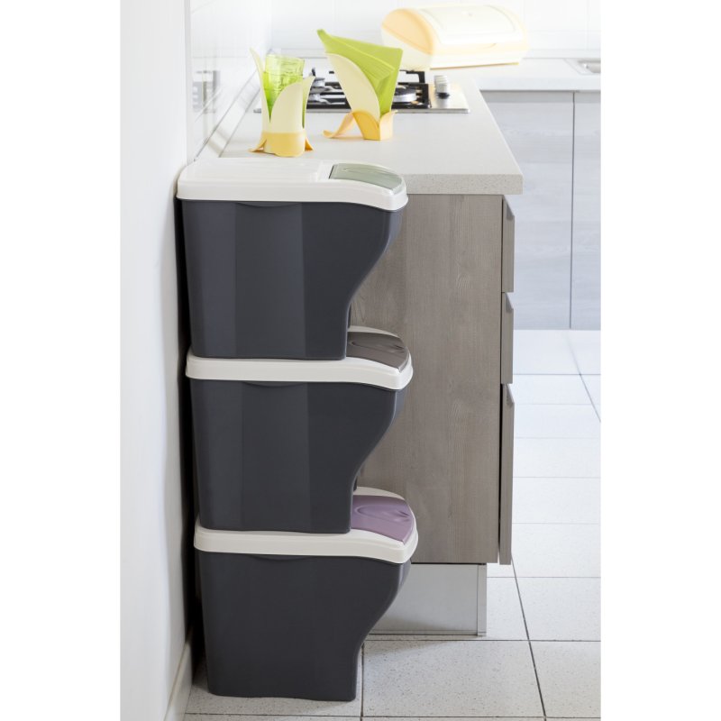 Bama 40305 poubelle 20 L Autres Polycarbonate (PC) Bleu, Blanc