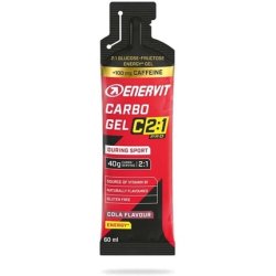 Enervit C2:1 Pro Cola Flavored Energy Carbo Gel with Caffeine 60ml