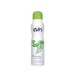 Evin Femme Deodorant for Women Spray Emerald Aquatic Bamboo and Cedarwood 24h Active Formula Dermatologically Tested