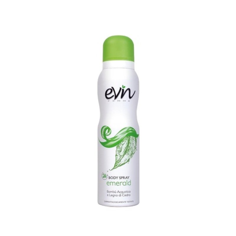 Evin Femme Deodorant for Women Spray Emerald Aquatic Bamboo and Cedarwood 24h Active Formula Dermatologically Tested